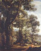 Claude Lorrain Landscape with a goatherd and goats oil